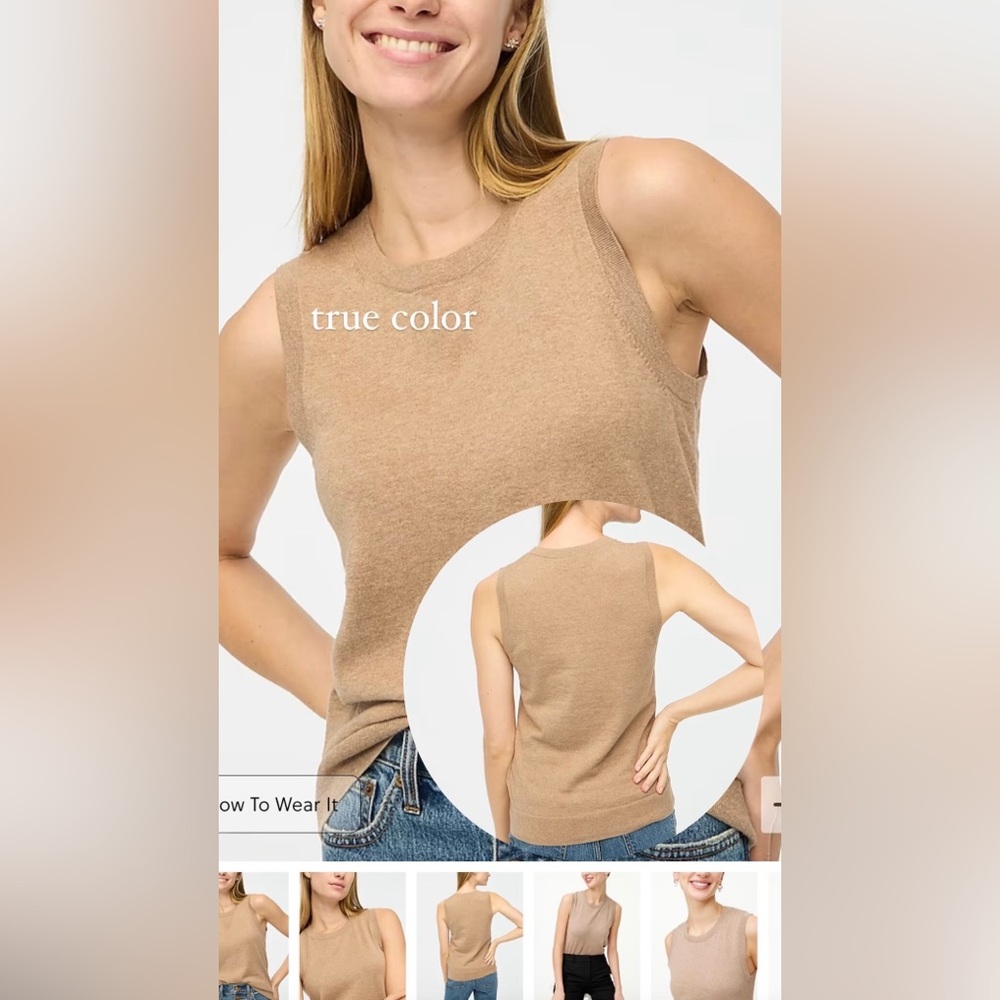 J Crew Sweater Shell Sleeveless Tank